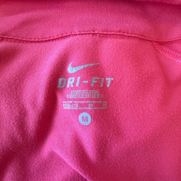 Women's M Nike Dri-Fit Half Zip Pullover Running Jacket in Coral Mock Neck - Picture 5 of 8